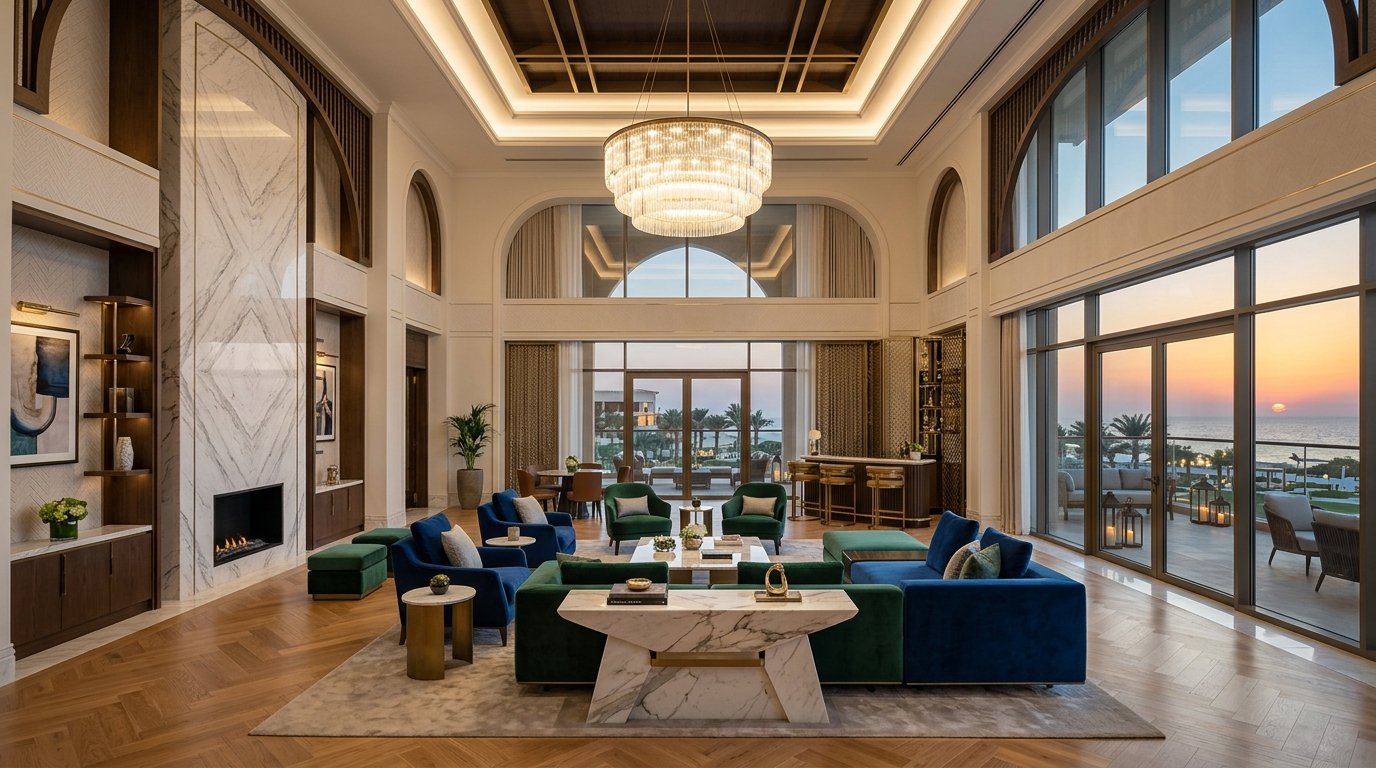 Hospitality Interior Design - 5-Star Hotel Grand Lounge & Suite Overhaul